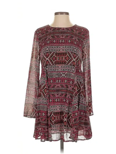 Pre-owned Forever 21 Casual Dress In Burgundy