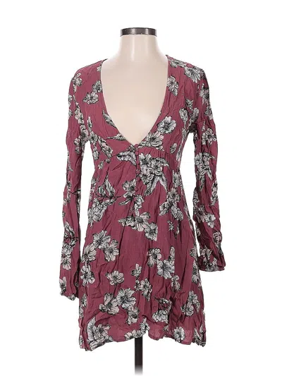 Pre-owned Forever 21 Casual Dress In Burgundy