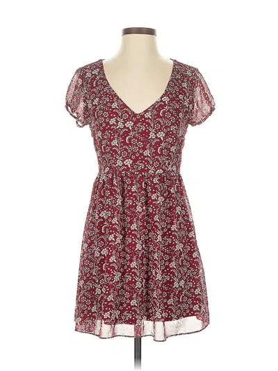 Pre-owned Forever 21 Casual Dress In Burgundy