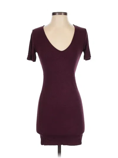 Pre-owned Forever 21 Casual Dress In Burgundy