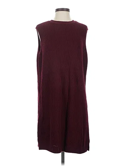 Pre-owned Forever 21 Casual Dress In Burgundy