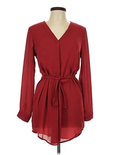 Pre-owned Forever 21 Casual Dress In Burgundy