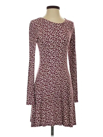 Pre-owned Forever 21 Casual Dress In Burgundy