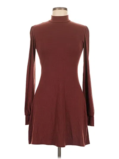 Pre-owned Forever 21 Casual Dress In Burgundy
