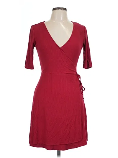 Pre-owned Forever 21 Casual Dress In Burgundy