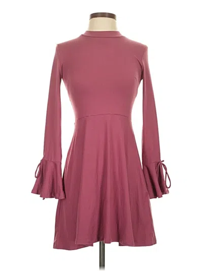Pre-owned Forever 21 Casual Dress In Burgundy