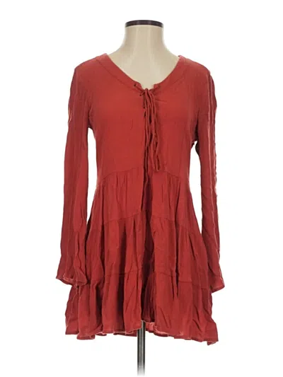 Pre-owned Forever 21 Casual Dress In Burgundy