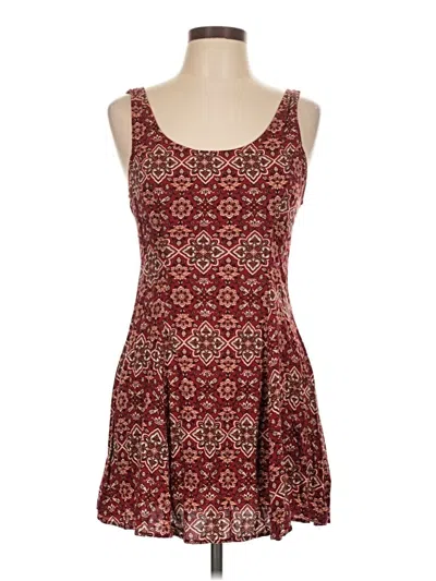 Pre-owned Forever 21 Casual Dress In Burgundy