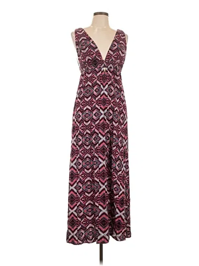 Pre-owned Forever 21 Casual Dress In Burgundy