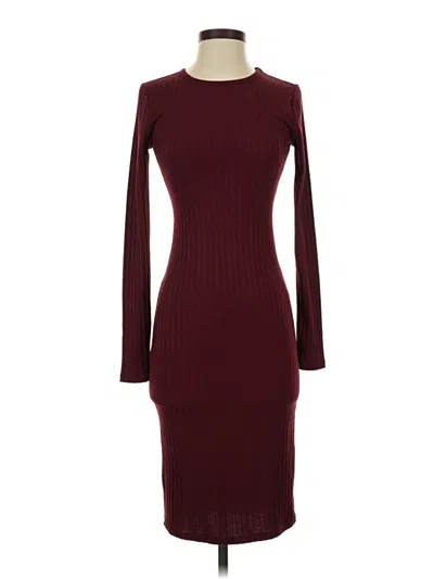 Pre-owned Forever 21 Casual Dress In Burgundy