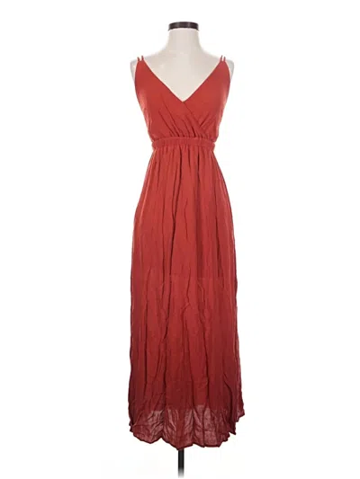 Pre-owned Forever 21 Casual Dress In Burgundy