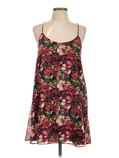 Pre-owned Forever 21 Casual Dress In Burgundy