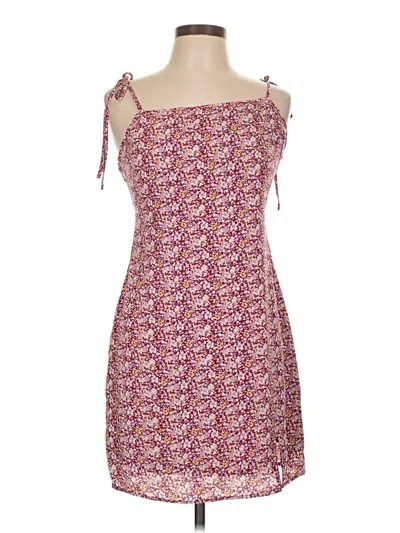 Pre-owned Forever 21 Casual Dress In Burgundy