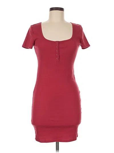 Pre-owned Forever 21 Casual Dress In Burgundy