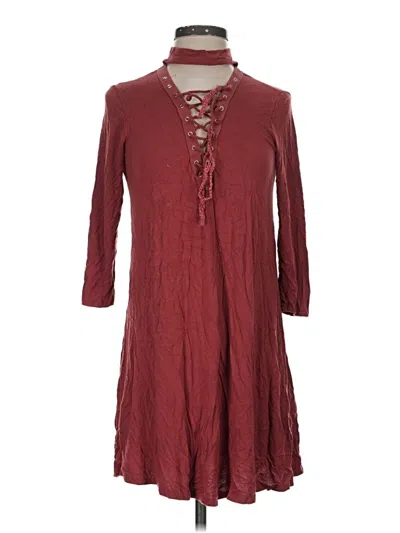 Pre-owned Forever 21 Casual Dress In Burgundy