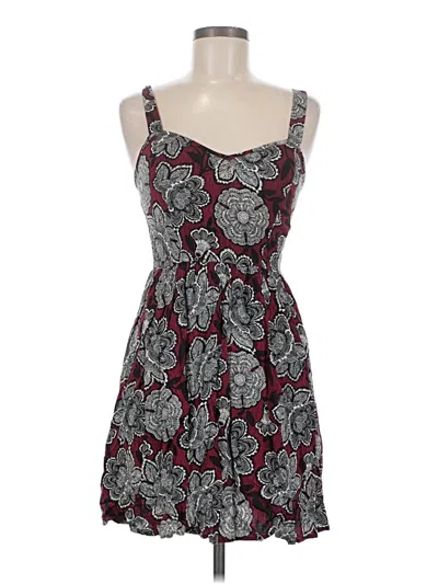 Pre-owned Forever 21 Casual Dress In Burgundy