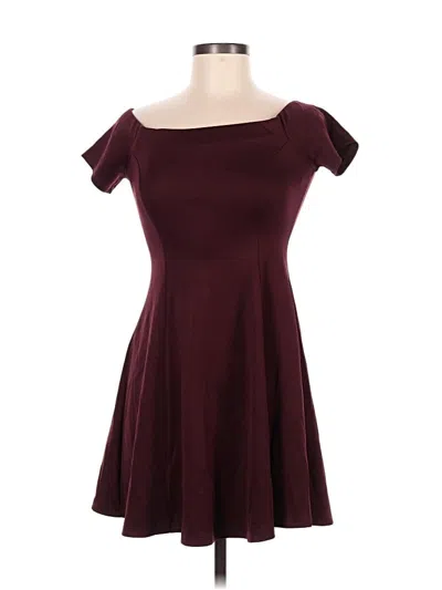 Pre-owned Forever 21 Casual Dress In Burgundy