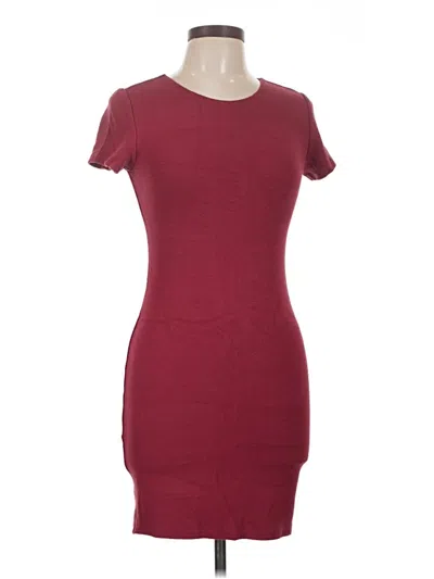 Pre-owned Forever 21 Casual Dress In Burgundy