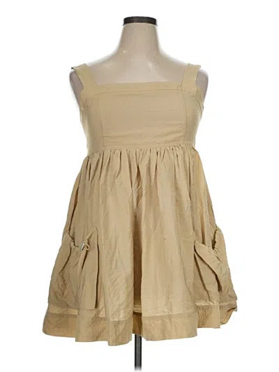 Pre-owned Forever 21 Casual Dress In Tan