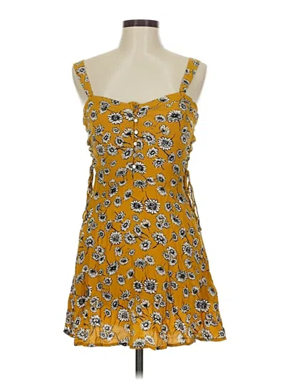 Pre-owned Forever 21 Casual Dress In Yellow