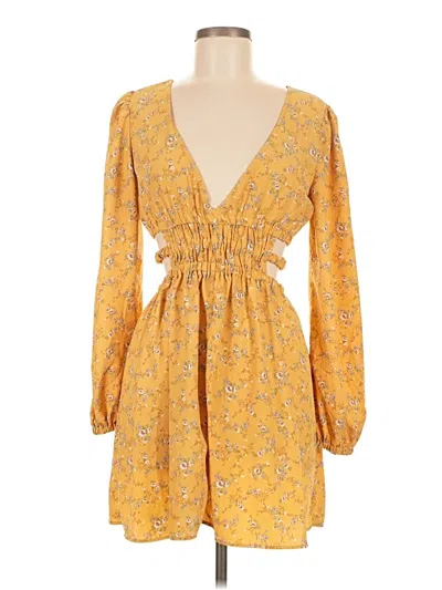 Pre-owned Forever 21 Casual Dress In Yellow
