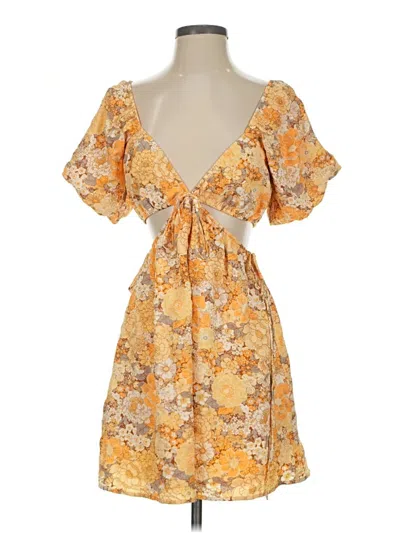 Pre-owned Forever 21 Casual Dress In Yellow