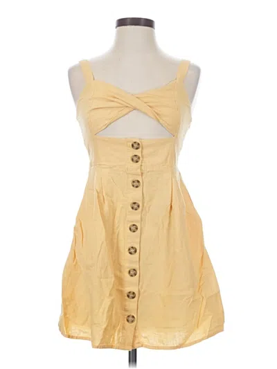 Pre-owned Forever 21 Casual Dress In Yellow