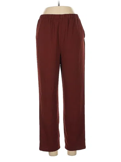 Pre-owned Forever 21 Casual Pants In Burgundy