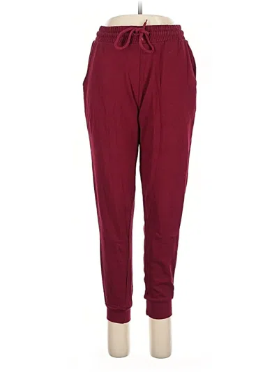 Pre-owned Forever 21 Casual Pants In Burgundy