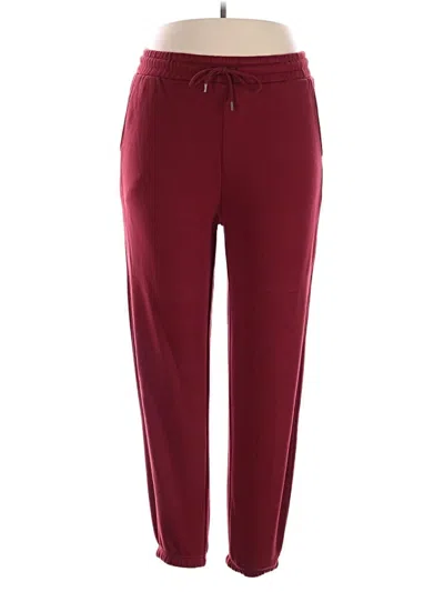 Pre-owned Forever 21 Casual Pants In Burgundy