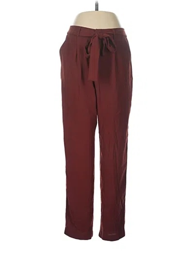 Pre-owned Forever 21 Casual Pants In Burgundy