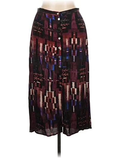 Pre-owned Forever 21 Casual Skirt In Burgundy
