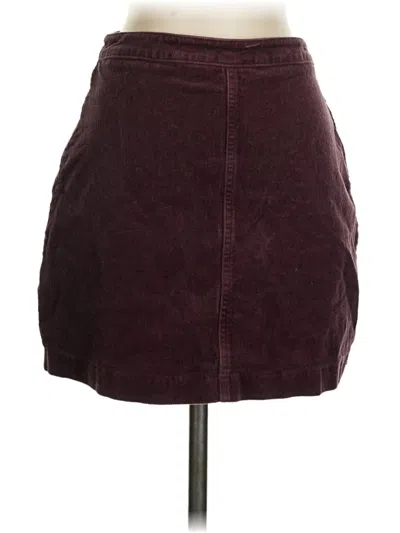 Pre-owned Forever 21 Casual Skirt In Burgundy