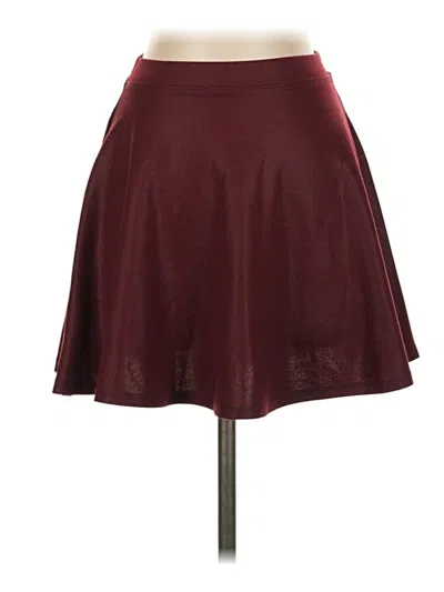Pre-owned Forever 21 Casual Skirt In Burgundy