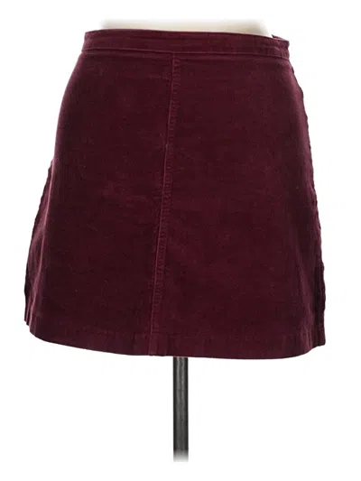 Pre-owned Forever 21 Casual Skirt In Burgundy