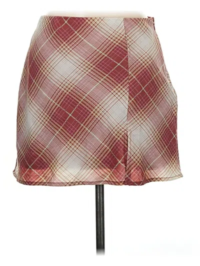Pre-owned Forever 21 Casual Skirt In Burgundy