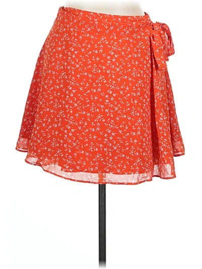 Pre-owned Forever 21 Casual Skirt In Orange