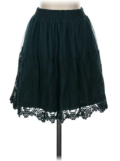 Pre-owned Forever 21 Casual Skirt In Teal