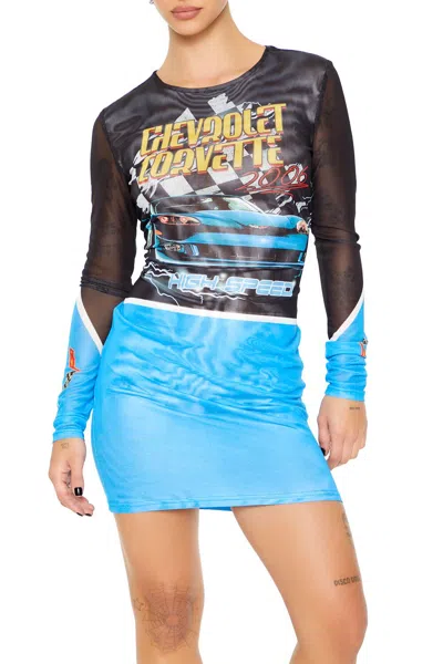 Forever 21 Chevrolet Corvette Mini Dress In Black