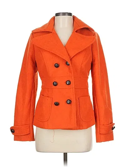 Pre-owned Forever 21 Coat In Orange