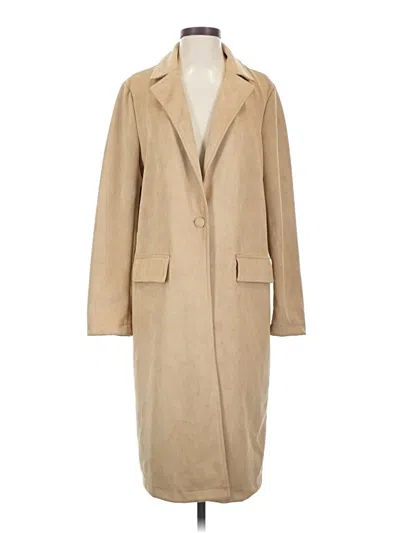Pre-owned Forever 21 Coat In Tan