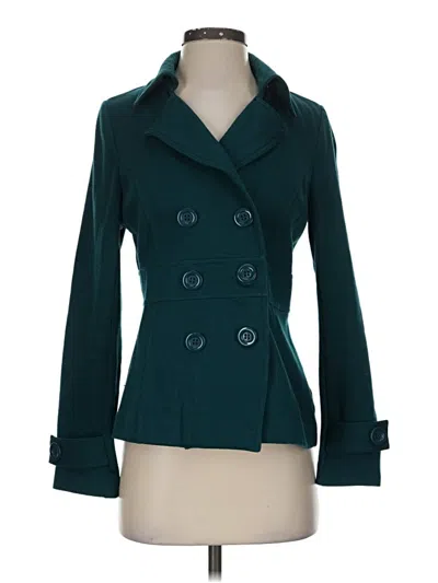 Pre-owned Forever 21 Coat In Teal