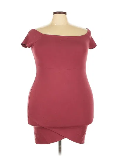 Pre-owned Forever 21 Cocktail Dress In Burgundy