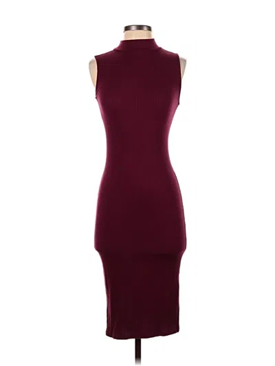 Pre-owned Forever 21 Cocktail Dress In Burgundy