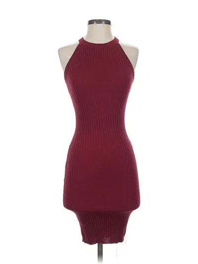 Pre-owned Forever 21 Cocktail Dress In Burgundy