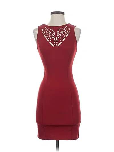 Pre-owned Forever 21 Cocktail Dress In Burgundy