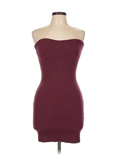 Pre-owned Forever 21 Cocktail Dress In Burgundy