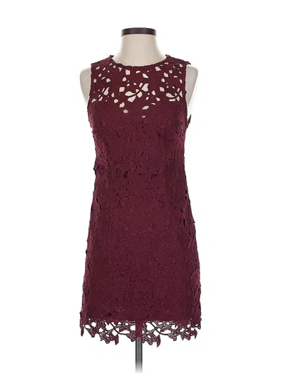 Pre-owned Forever 21 Cocktail Dress In Burgundy