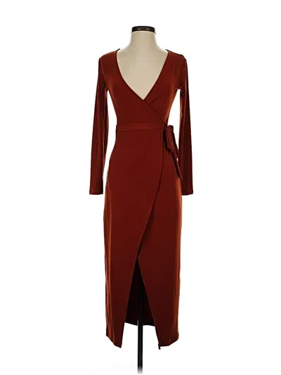 Pre-owned Forever 21 Cocktail Dress In Burgundy