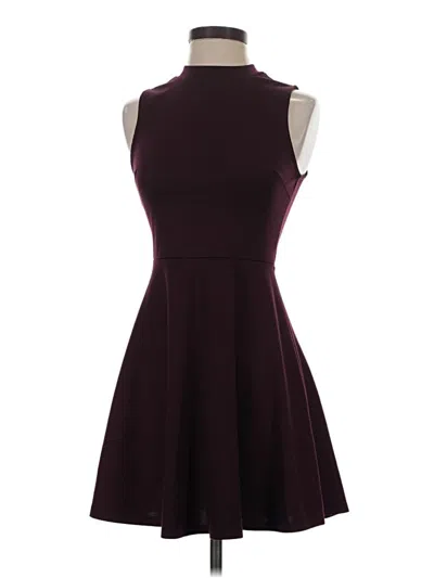 Pre-owned Forever 21 Cocktail Dress In Burgundy